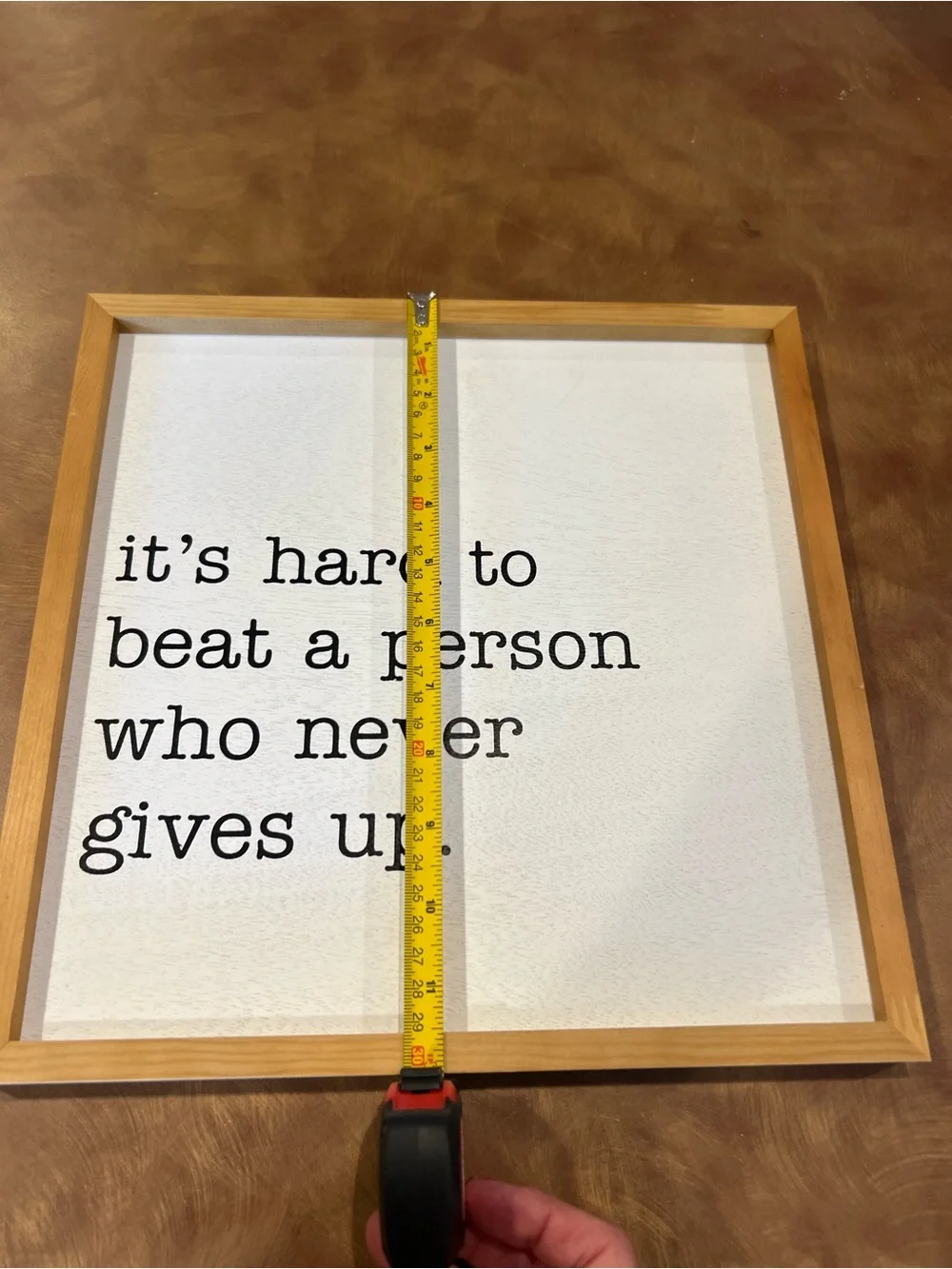 Inspirational White & Natural Wood Wall/ Table  Sign - Motivational Quote